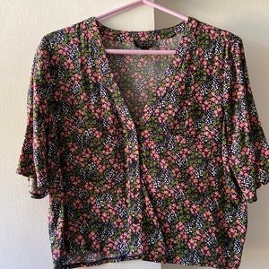 Topshop floral boxy top